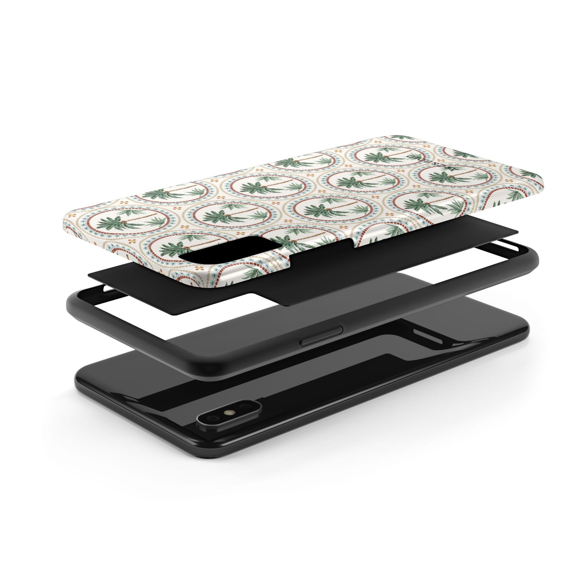 Tropical Tile Palm - Tough Phone Case - Arc & Bold