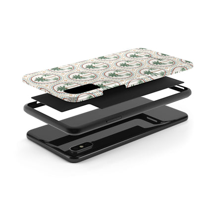 Tropical Tile Palm - Tough Phone Case - Arc & Bold