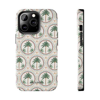 Tropical Tile Palm - Tough Phone Case - Arc & Bold