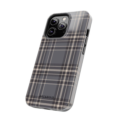 Monochrome Tartan - Tough Phone Case
