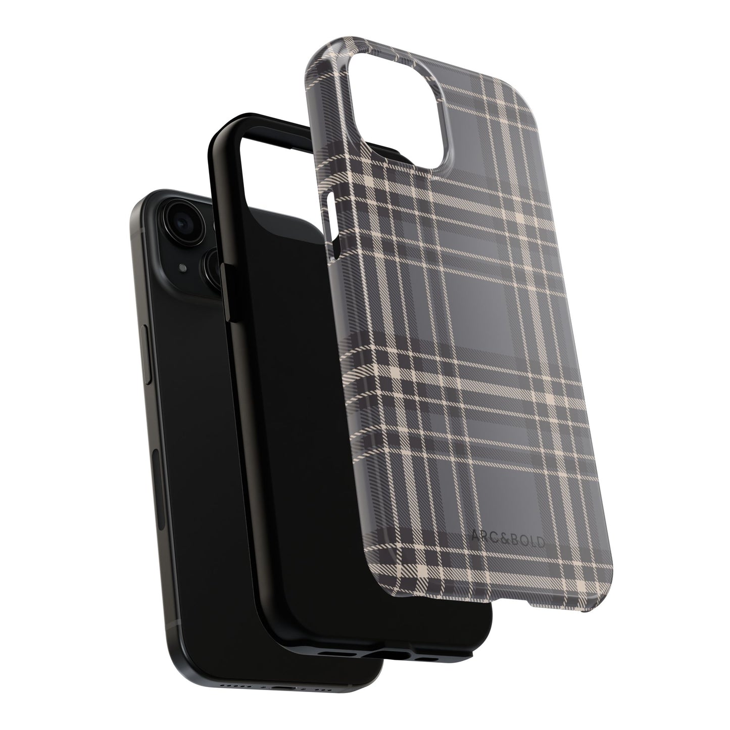 Monochrome Tartan - Tough Phone Case