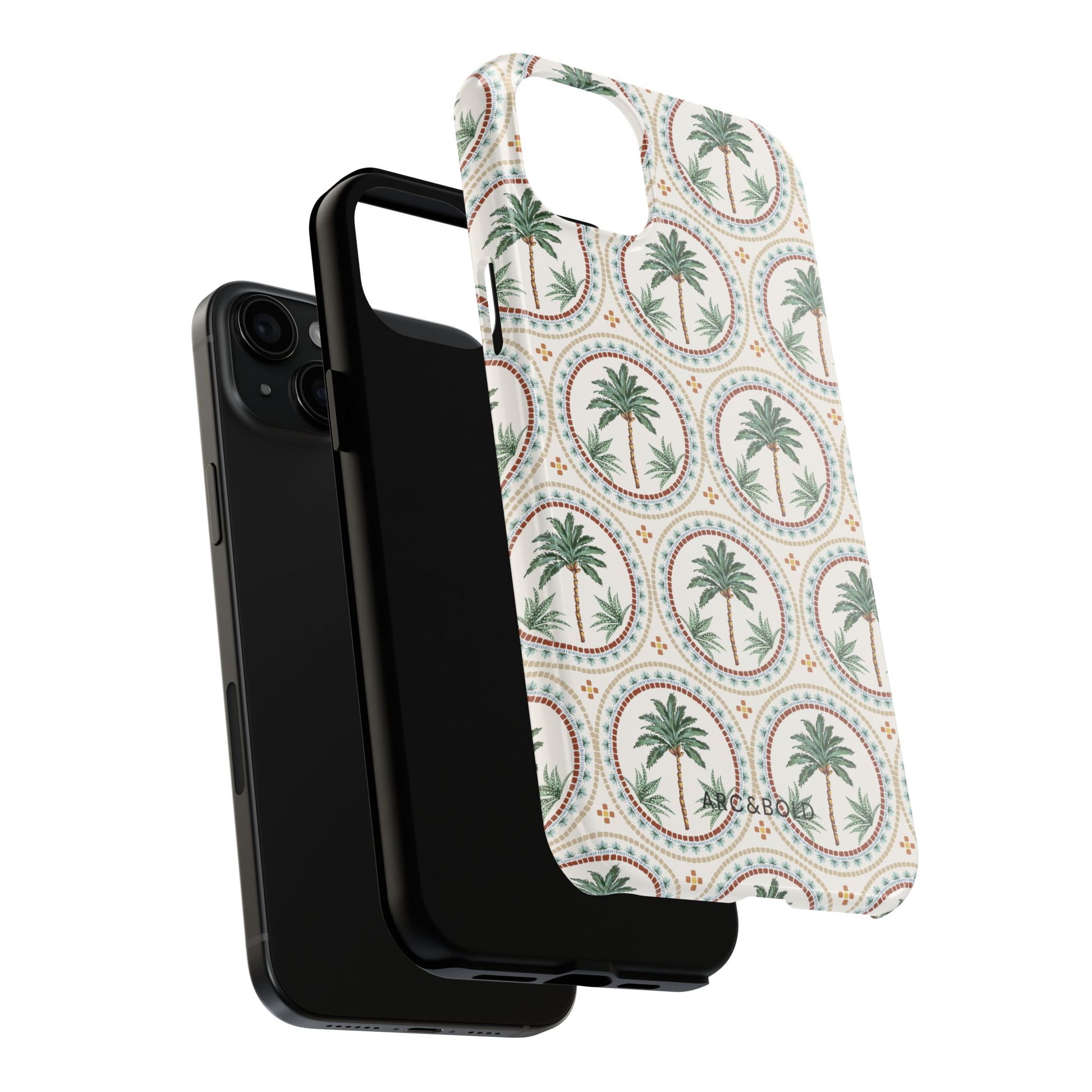 Tropical Tile Palm - Tough Phone Case - Arc & Bold