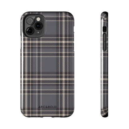 Monochrome Tartan - Tough Phone Case