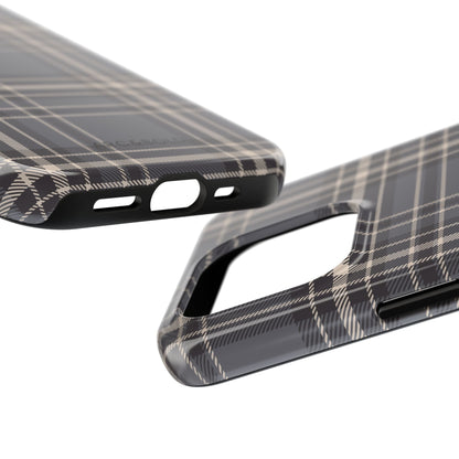 Monochrome Tartan - Tough Phone Case