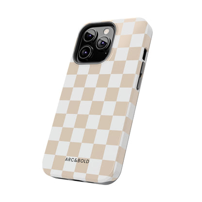 Beige Checker - Tough Phone Case - Arc & Bold