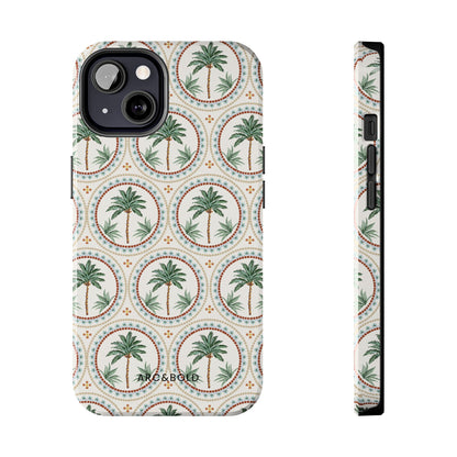 Tropical Tile Palm - Tough Phone Case - Arc & Bold