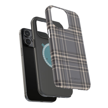 Monochrome Tartan - Magnetic Tough Case - Arc & Bold