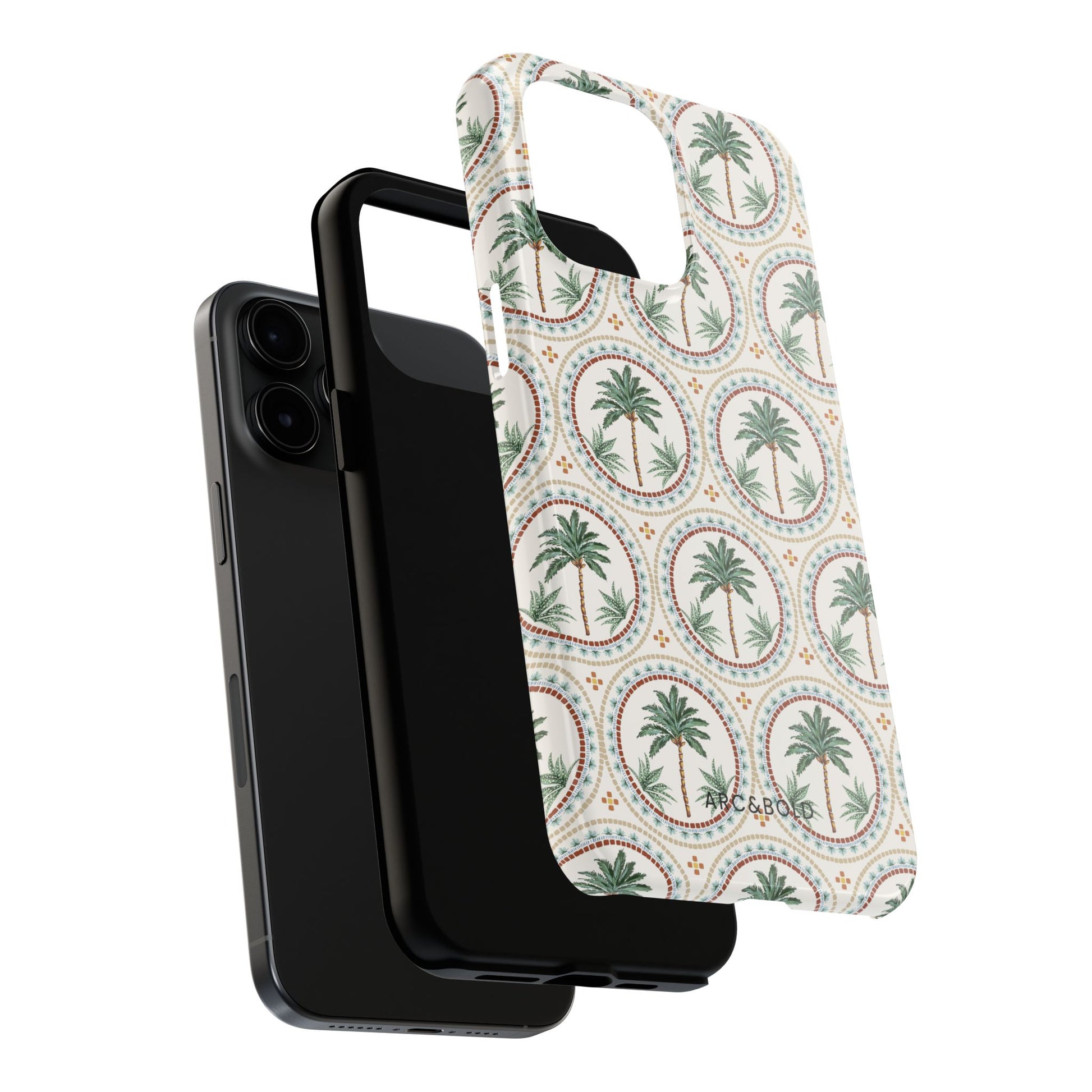 Tropical Tile Palm - Tough Phone Case - Arc & Bold