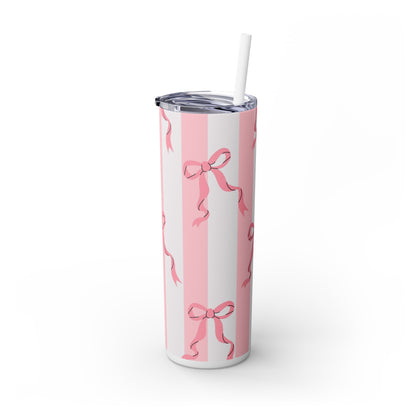 Pretty in Pink - Skinny Tumbler with Straw, 20oz