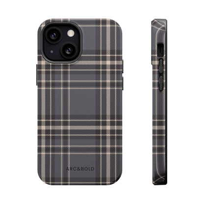 Monochrome Tartan - Magnetic Tough Case - Arc & Bold