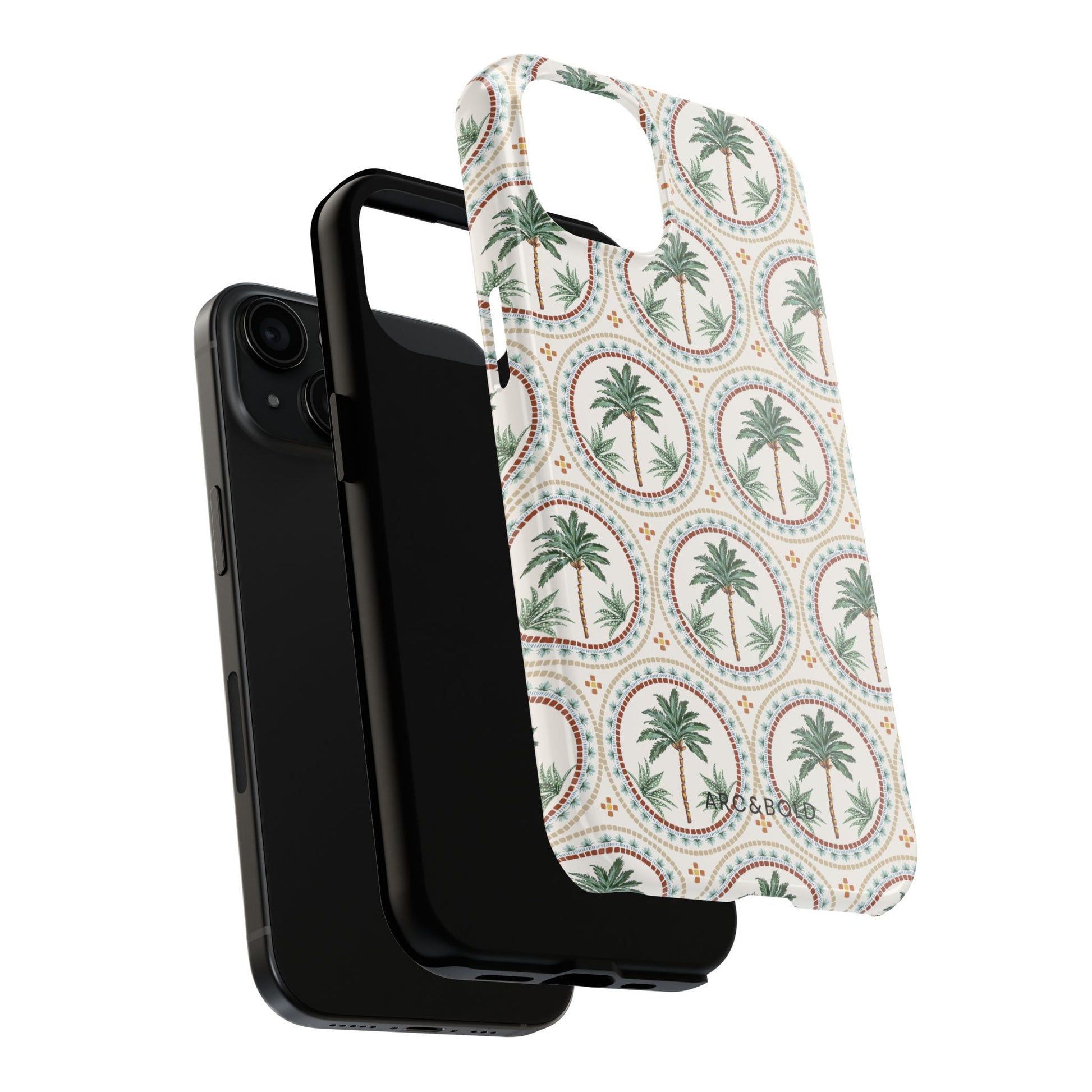 Tropical Tile Palm - Tough Phone Case - Arc & Bold