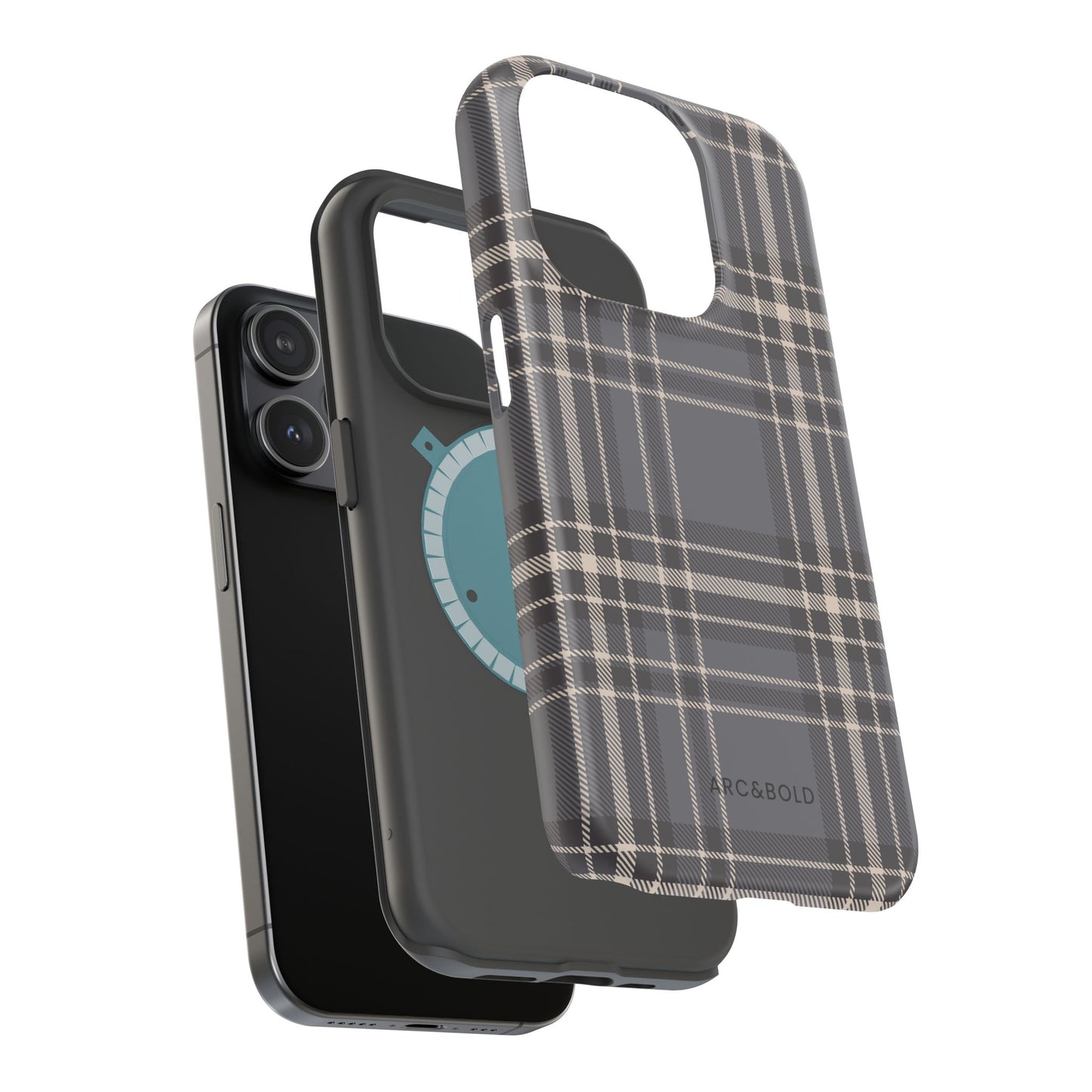 Monochrome Tartan - Magnetic Tough Case - Arc & Bold
