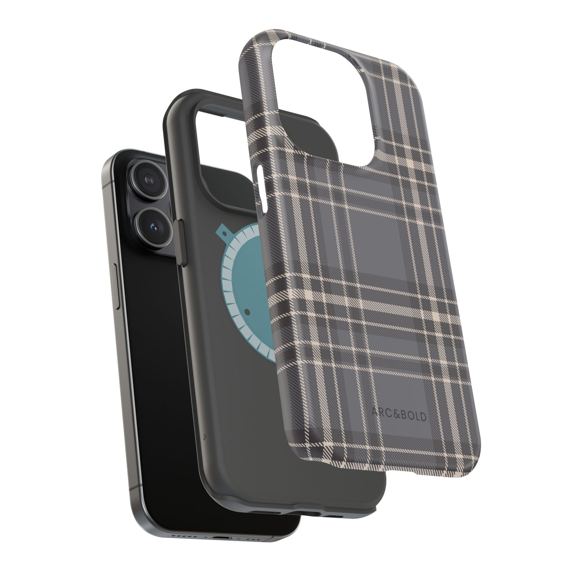 Monochrome Tartan - Magnetic Tough Case - Arc & Bold