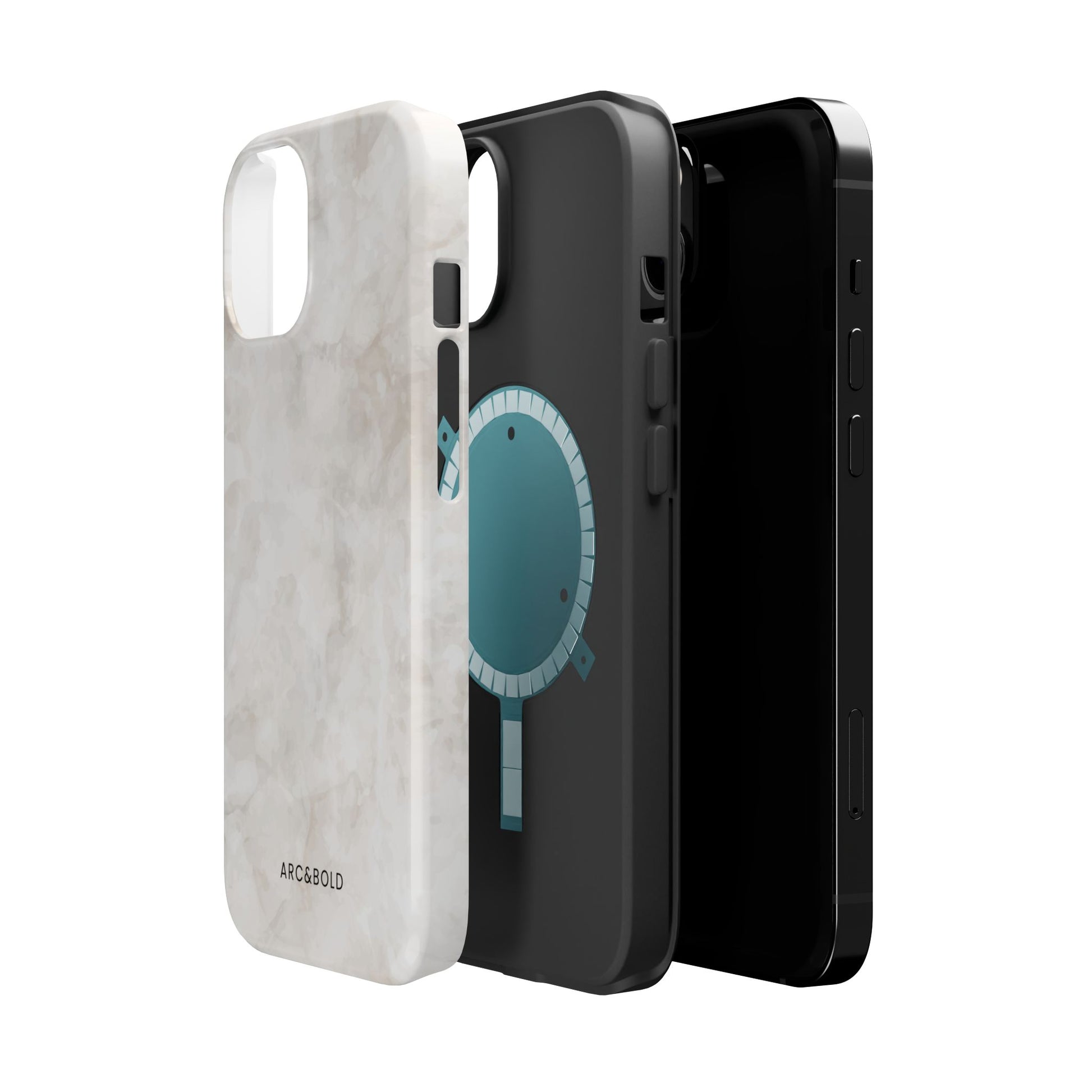 Marble - Magnetic Phone Case - Arc & Bold