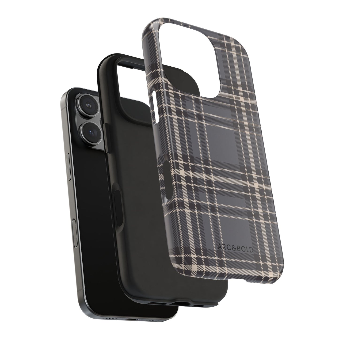 Monochrome Tartan - Tough Phone Case
