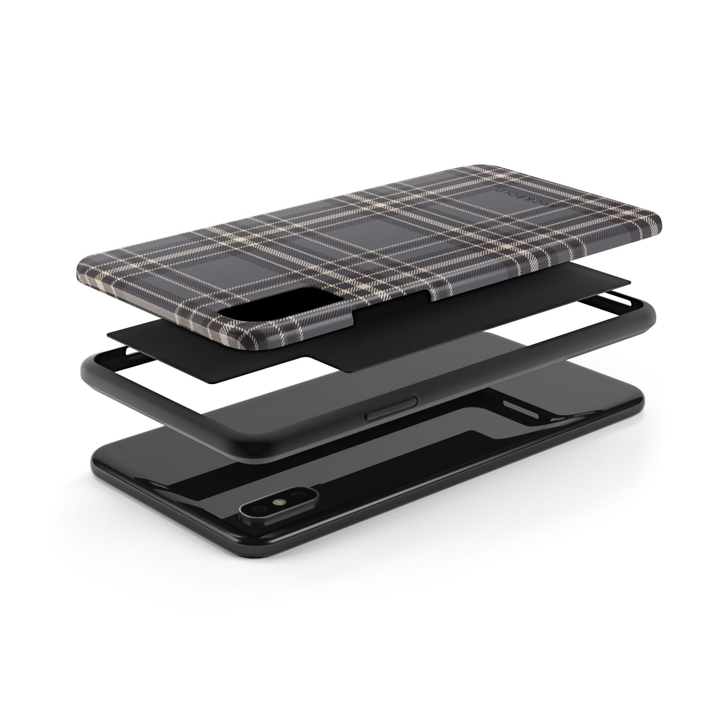 Monochrome Tartan - Tough Phone Case
