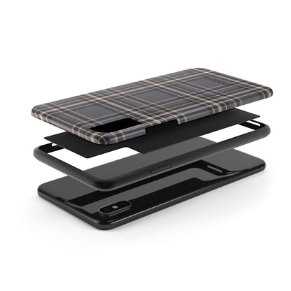 Monochrome Tartan - Tough Phone Case