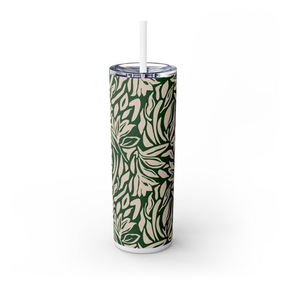 Timeless Evergreen - Skinny Tumbler with Straw, 20oz