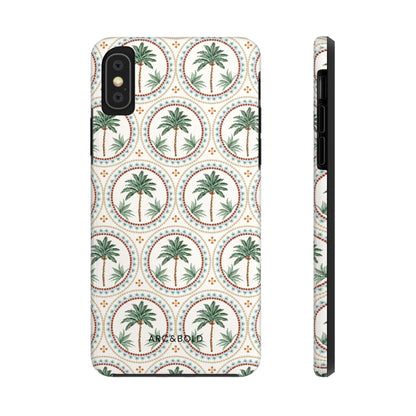 Tropical Tile Palm - Tough Phone Case - Arc & Bold