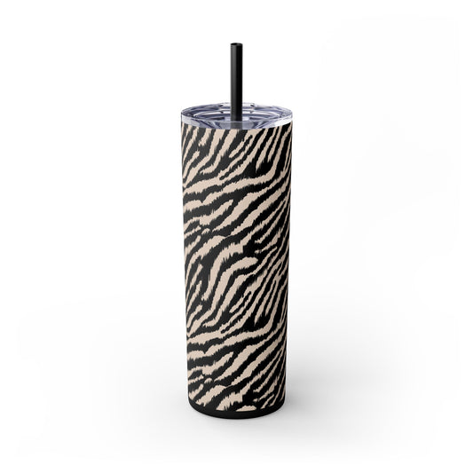 Zebra - Skinny Tumbler with Straw, 20oz