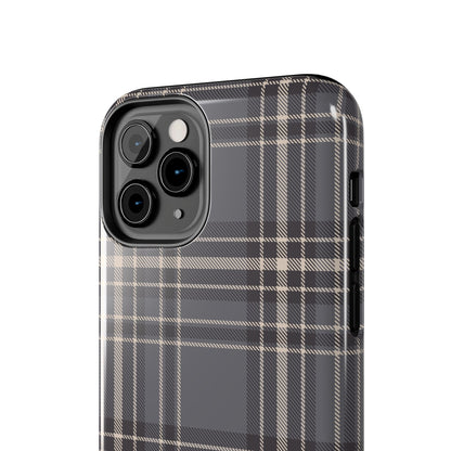 Monochrome Tartan - Tough Phone Case