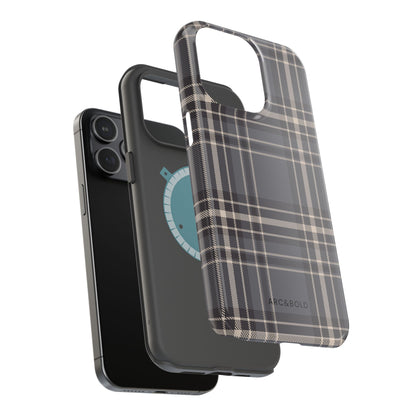 Monochrome Tartan - Magnetic Tough Case - Arc & Bold