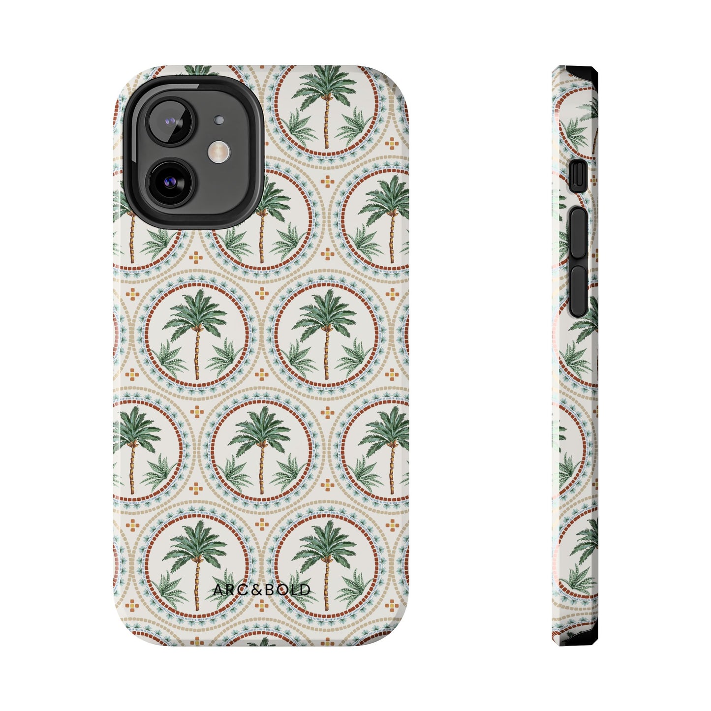Tropical Tile Palm - Tough Phone Case - Arc & Bold